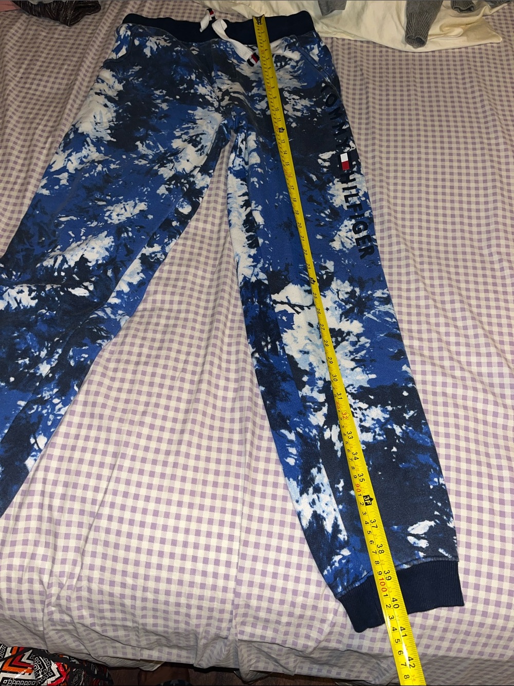 Tommy Hilfiger Kids Blue & White Tie-Dye Jogger Sweatpants